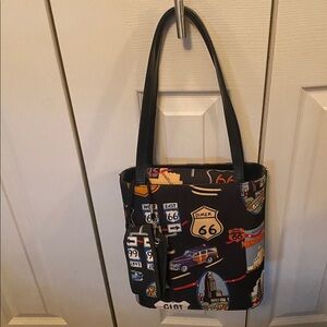 Club Rebellion Route 66 Crossbody Bag with matching pouch